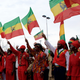 A Rastafarian guard of honor.